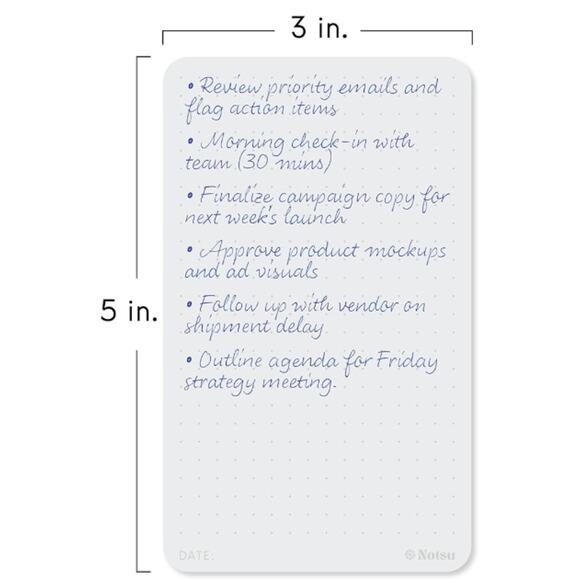 Notsu Dot Grid Index Cards 3x5 inch Box Set & EXTRA set of Note Cards - Picture 4 of 6